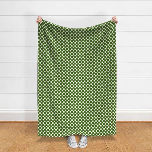 Bright chartreuse green check - Kitsch Christmas Ichimatsu checker