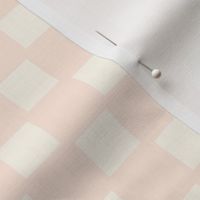 Soft Pink and cream checkered - Kitsch Christmas Ichimatsu checker