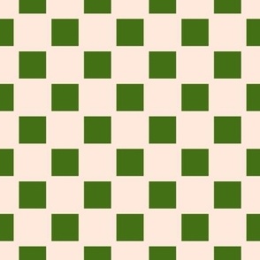 Pink and green check - Kitsch Christmas Ichimatsu checker 