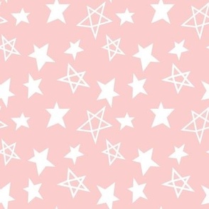 Champagne Celebrations - Sparkling Stars on Pink