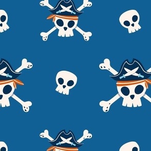 Pirate Skull Blue