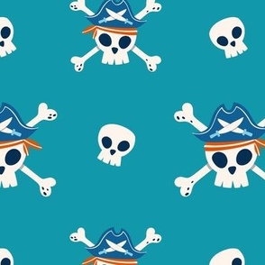 Pirate Skull turquoise