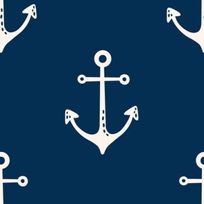 Anchor navy white