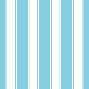Sailor Vertical Stripes baby blue white