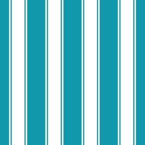 Sailor Vertical Stripes turquoise white