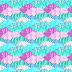 S - Endless Mountains - Turquoise, Blue, Green, Purple
