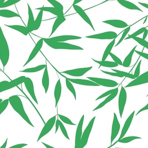 Green Bamboo leaves Japanese design (large)
