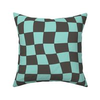 Sweet-cute-kitschy-soft-pastel-baby-blue-dark-brown-curvilinear-distorted-checkerboards-XL-jumbo