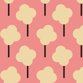geometric floral_clover_cream_pink