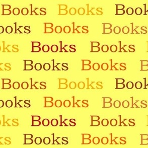 Books Words on Oranges and Yellows