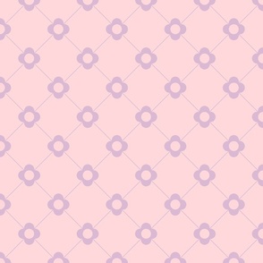 Hamptons Home Flower Argyle - pink and purple, small 