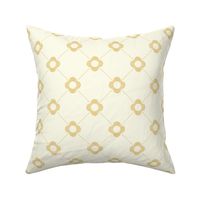 Hamptons Home Flower Argyle - yellow gold and cream, small 