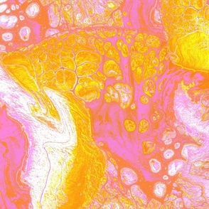 Abstract fluid texture in soft pink and peach fuzz pastel colors in liquid art
