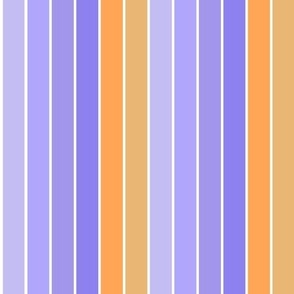 vertical-stripes - lavender purple and orange