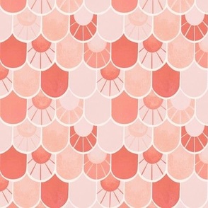 Mosaic Tiles - Peachy Pink (Tiny Scale)