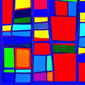 red blue yellow green rectangles L