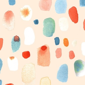 L – watercolor pebbles soft