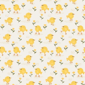 Little baby chicks (smaller) - Yellow baby chickens for this sweet watercolor style design.