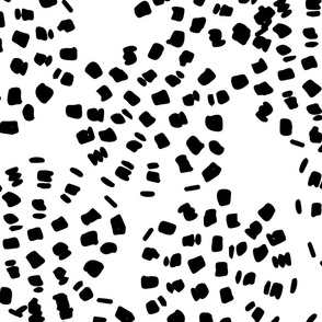Dot circles in black and white for metallic wallpaper