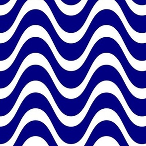 Navy Blue Waves Pattern 