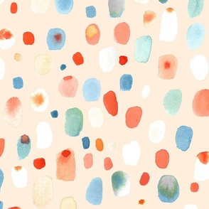 M – watercolor pebbles soft