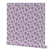 Small Giraffe Animal Jungle Print in Light Beige ead9ce, Purple 907dad