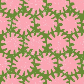 Peppermint Pattern - Pink and Green - Large