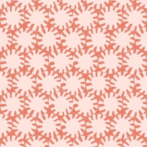 Peppermint Pattern - Classic Red on Pink - Large