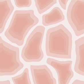 Medium Giraffe Animal Jungle Print in Dusty Rose Pink e5aca1, Off White f4ecea
