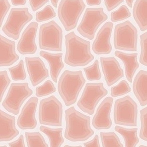 Mini Giraffe Animal Jungle Print in Dusty Rose Pink e5aca1, Off White f4ecea