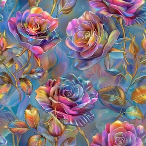 Iridescent Purple Roses