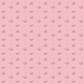 Watercolor Bats//Pink//3"