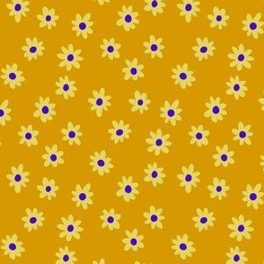 small daisies - mustard