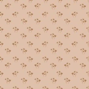 Bunch of Flowers//Beige// 6in