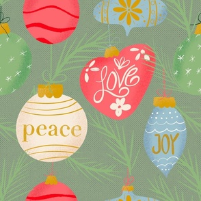 Christmas Ornaments Peace Love Joy