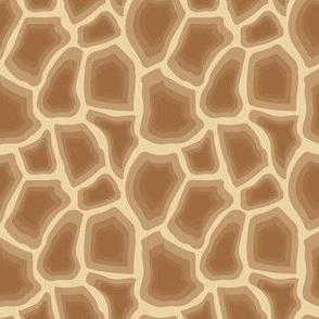 Mini Giraffe Animal Jungle Print in Giraffe Brown 9a643c, Vanilla Beige ead4a4