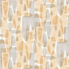 (M) Mid Century Modern Textured Home Abstract Tan/Beige/Greige/Sand