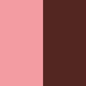 Chocolate brown and pink_4 inch stripes