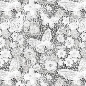 white lace butterflies