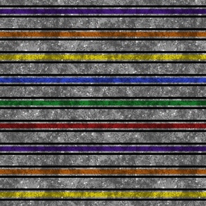 Retro Streetwear Colorful Horizontal Stripes on Textured Gray Background
