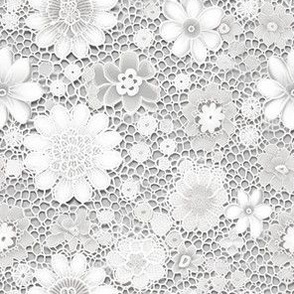 white lace floral