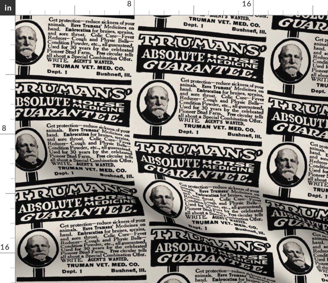 Truman's Horse Medicine Ad (cures Physic Balls)