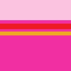 Dopamine pink and yellow stripes Large scale