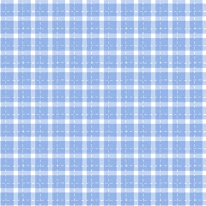 Sweet Country Garden - Light Blue Textured Checkers