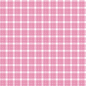 Sweet Country Garden - Deep Pink Textured Checkers