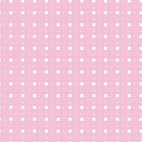 Sweet Country Garden - Light Pink Textured Checkers