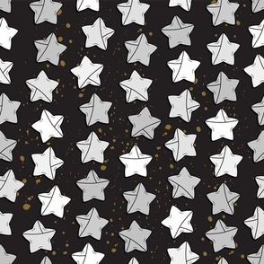 Grayscale Paper Stars