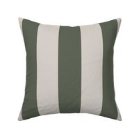 3 inch wide_Awning Stripes in eggshell white and forest green