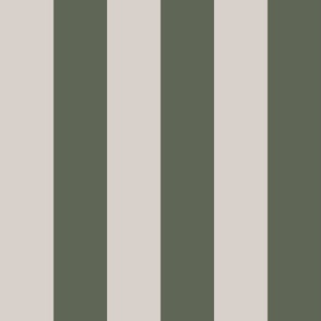 3 inch wide_Awning Stripes in eggshell white and forest green