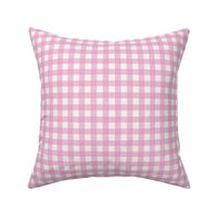 small gingham plaid check one half inch mag pink